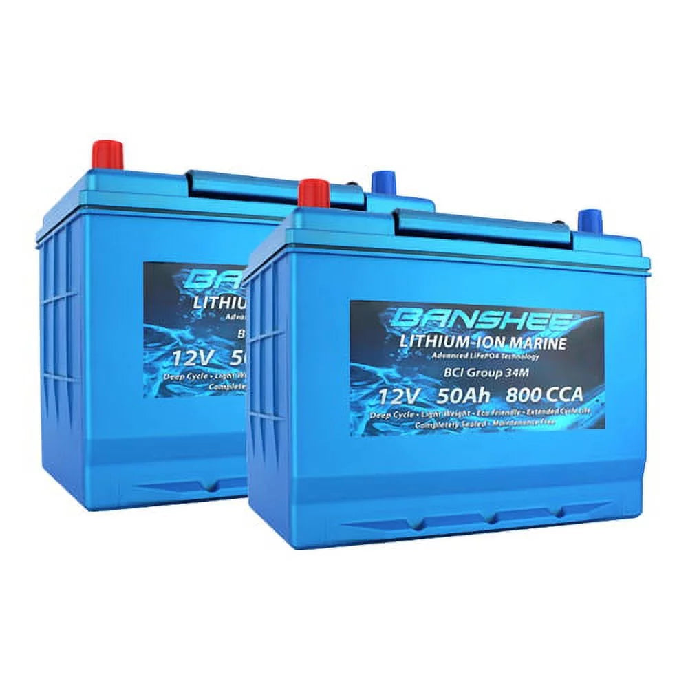 24V Lithium Deep Cycle Marine Battery Group 34 2 Pack E134