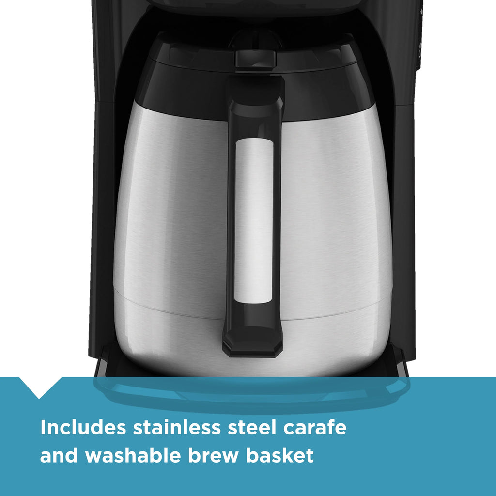 Black 12 Cup Drip Coffee Maker F605