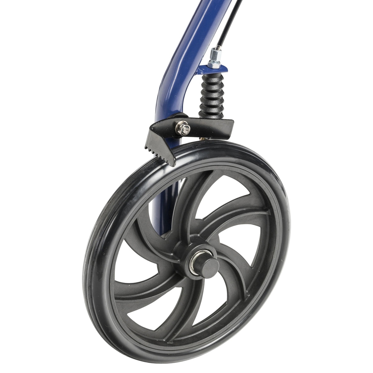 Blue Four Wheel Rollator Rolling Walker with Fold Up Removable Back Support V281937