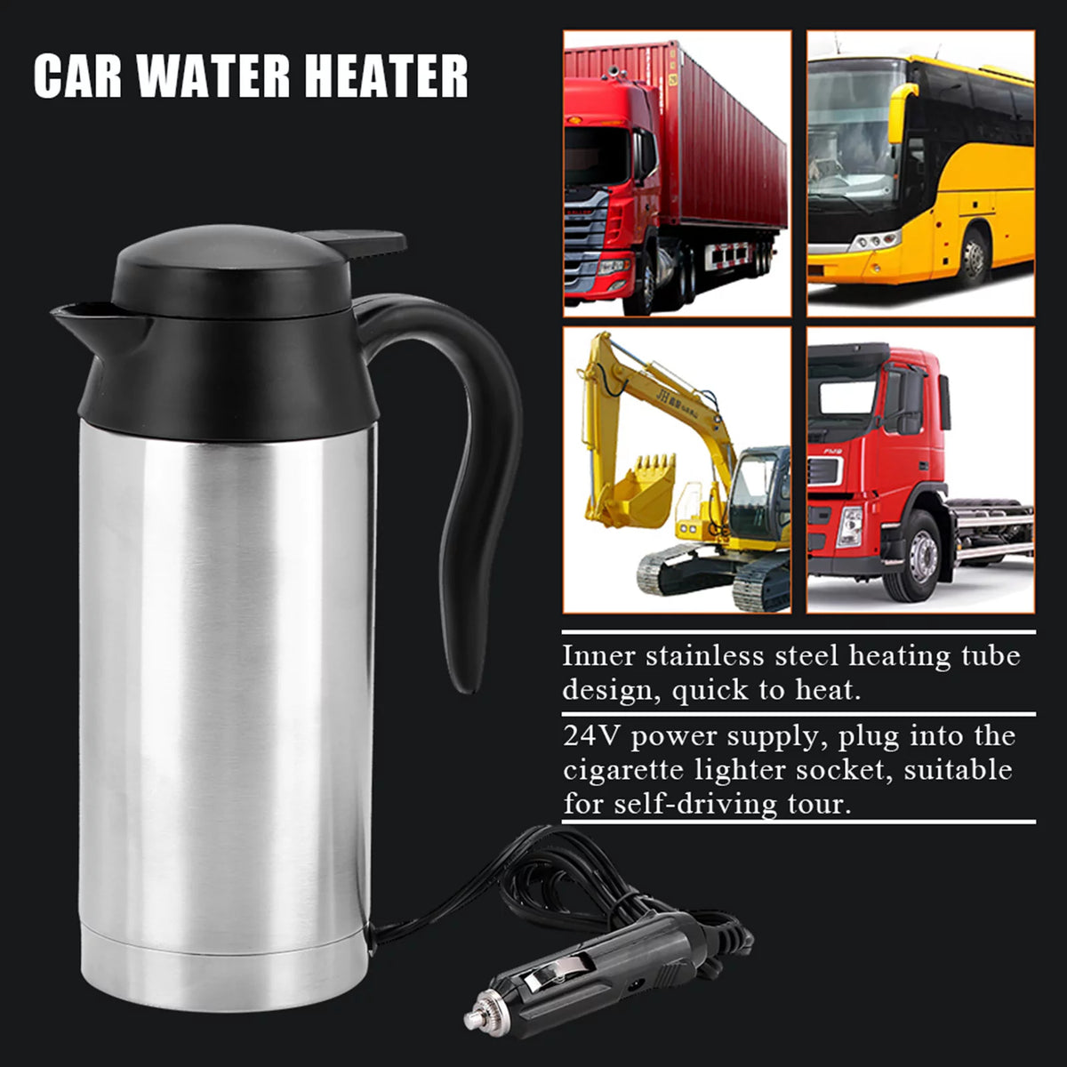 24V Portable 750ml Car Kettle T844800