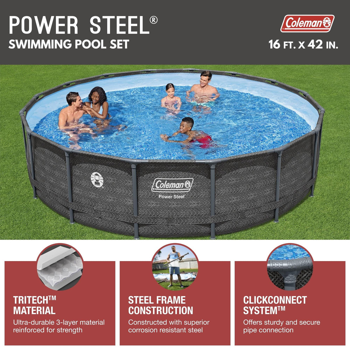 Round Metal Frame Above Ground Pool Set V609193