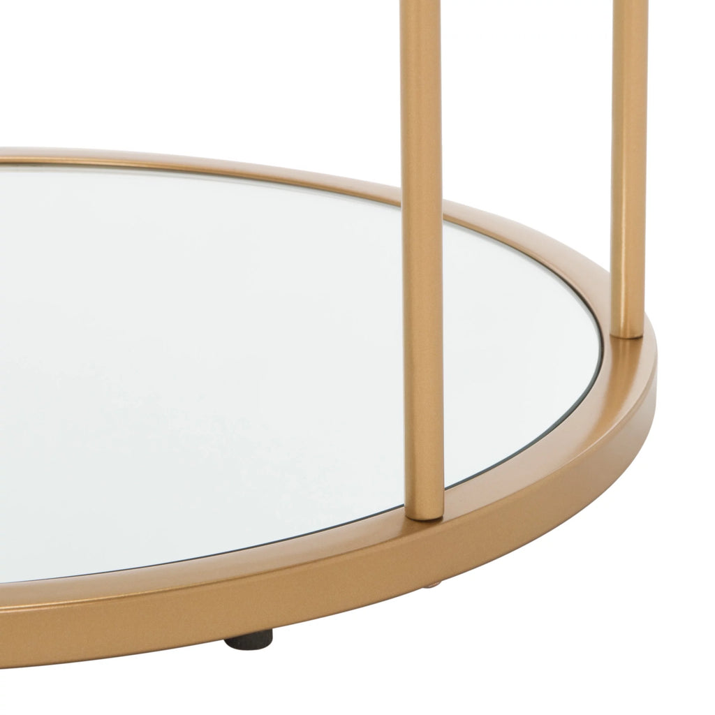 3 Shelf Gold Glass Coffee Table L29435