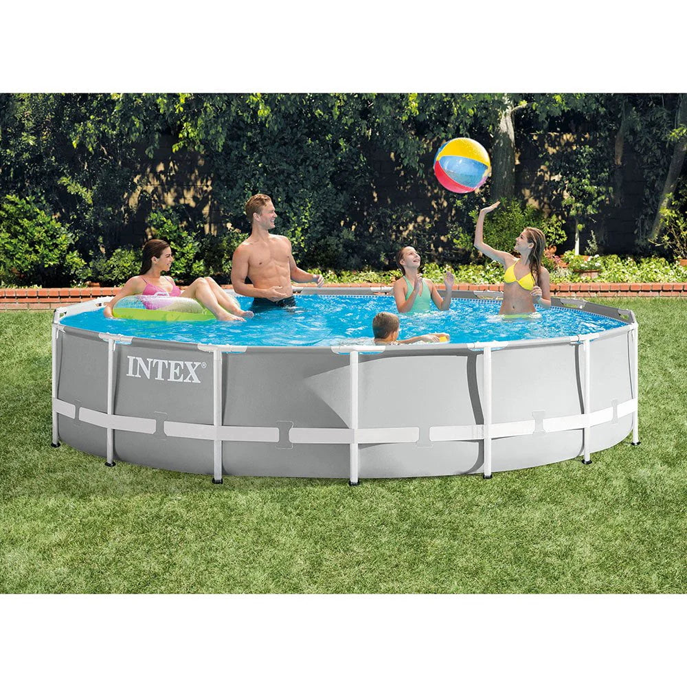 15 Foot x 42 Inch Prism Frame Above Ground Swimming Pool Set with Filter F7114