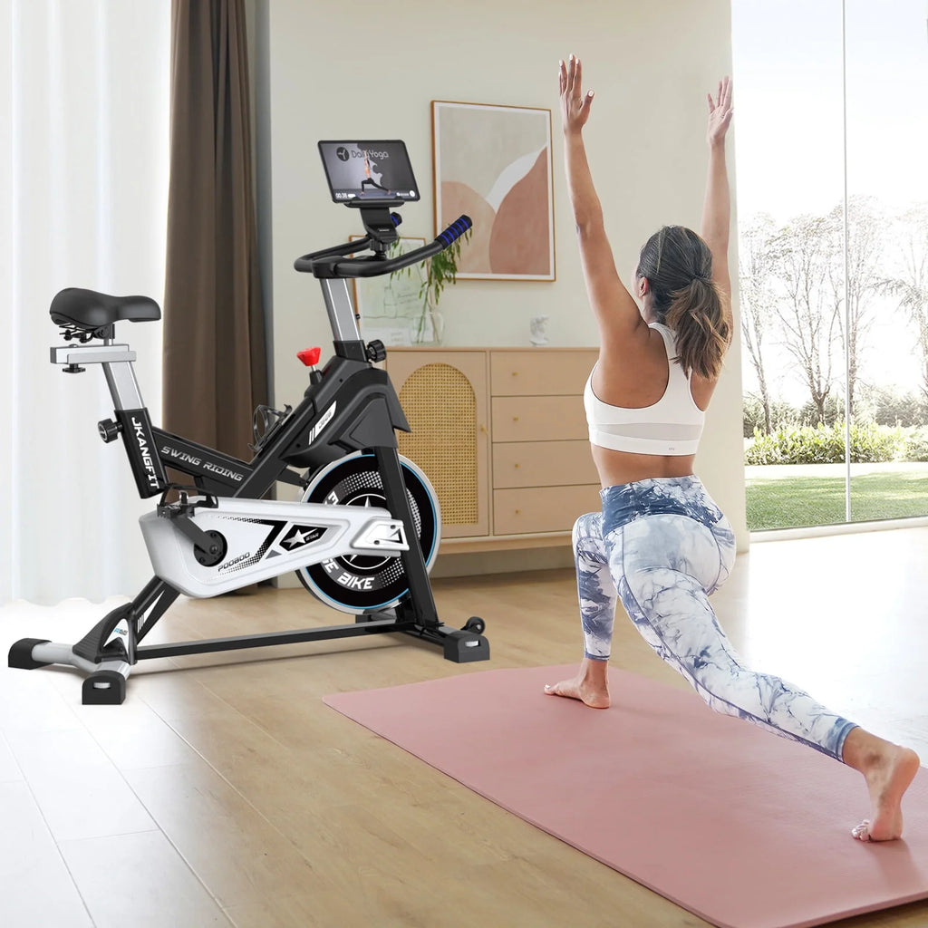 Magnetic Exercise Bike 45lbs Heavy-Duty Quiet Belt Drive D4514