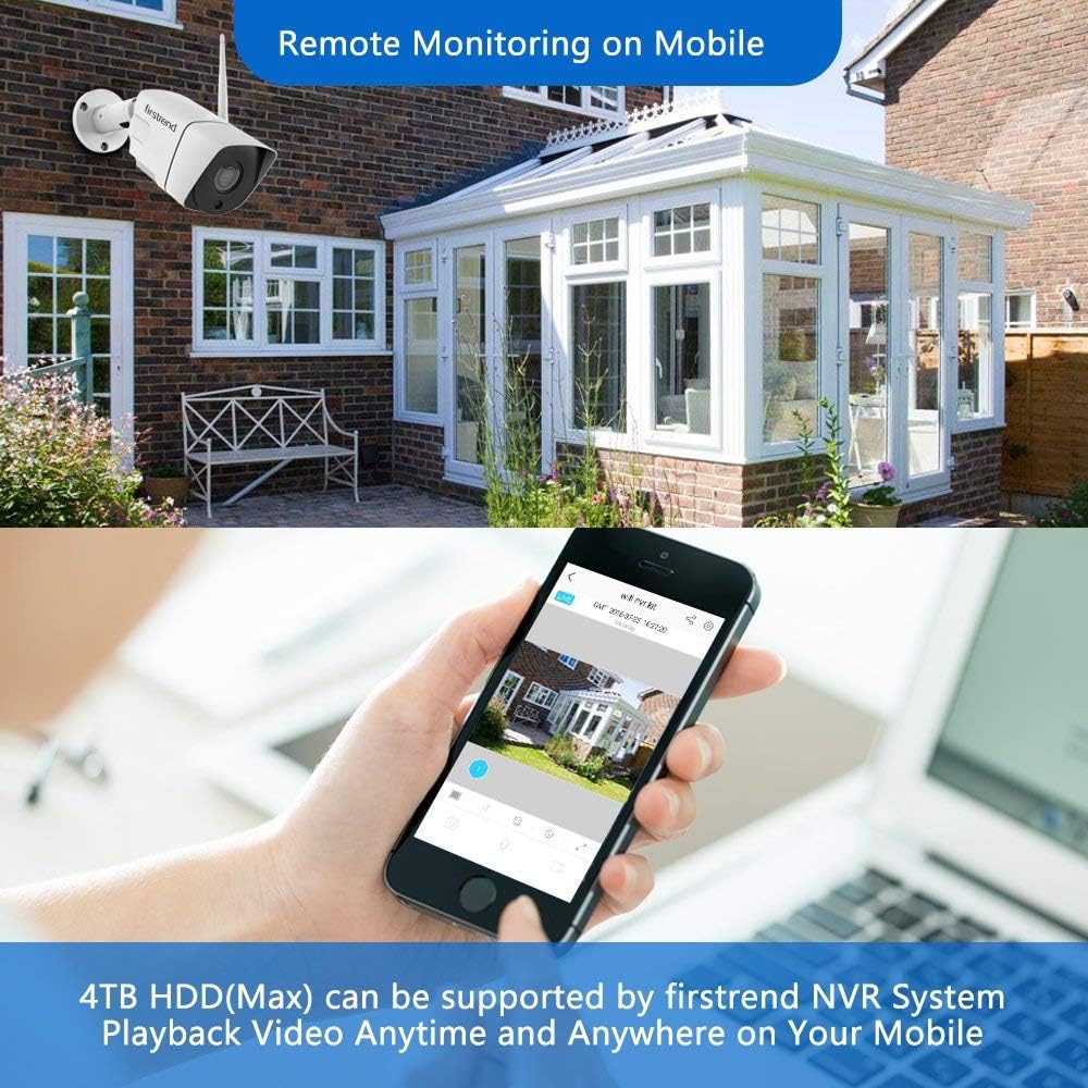 1080P 8CH Wireless Security Camera System with 12 Inch Monitor R6952