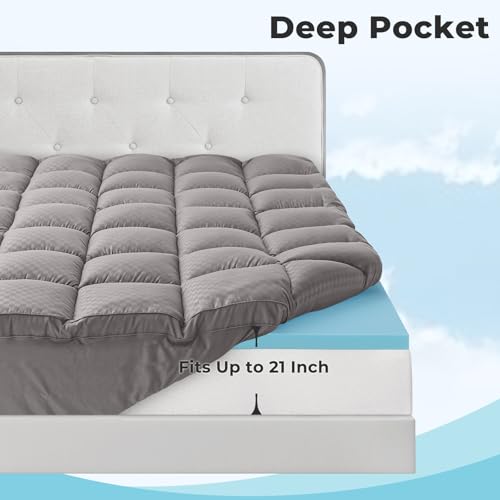 King Size 4 Inch Memory Foam Mattress Topper J395