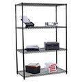 4 Tier Wire Shelving Rack, Black V7039