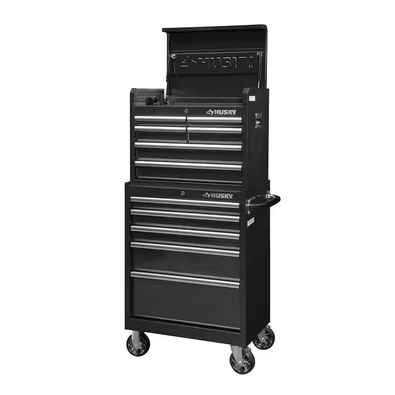 11-Drawer Tool Chest and Top Tool Cabinet Combo in Black M96104