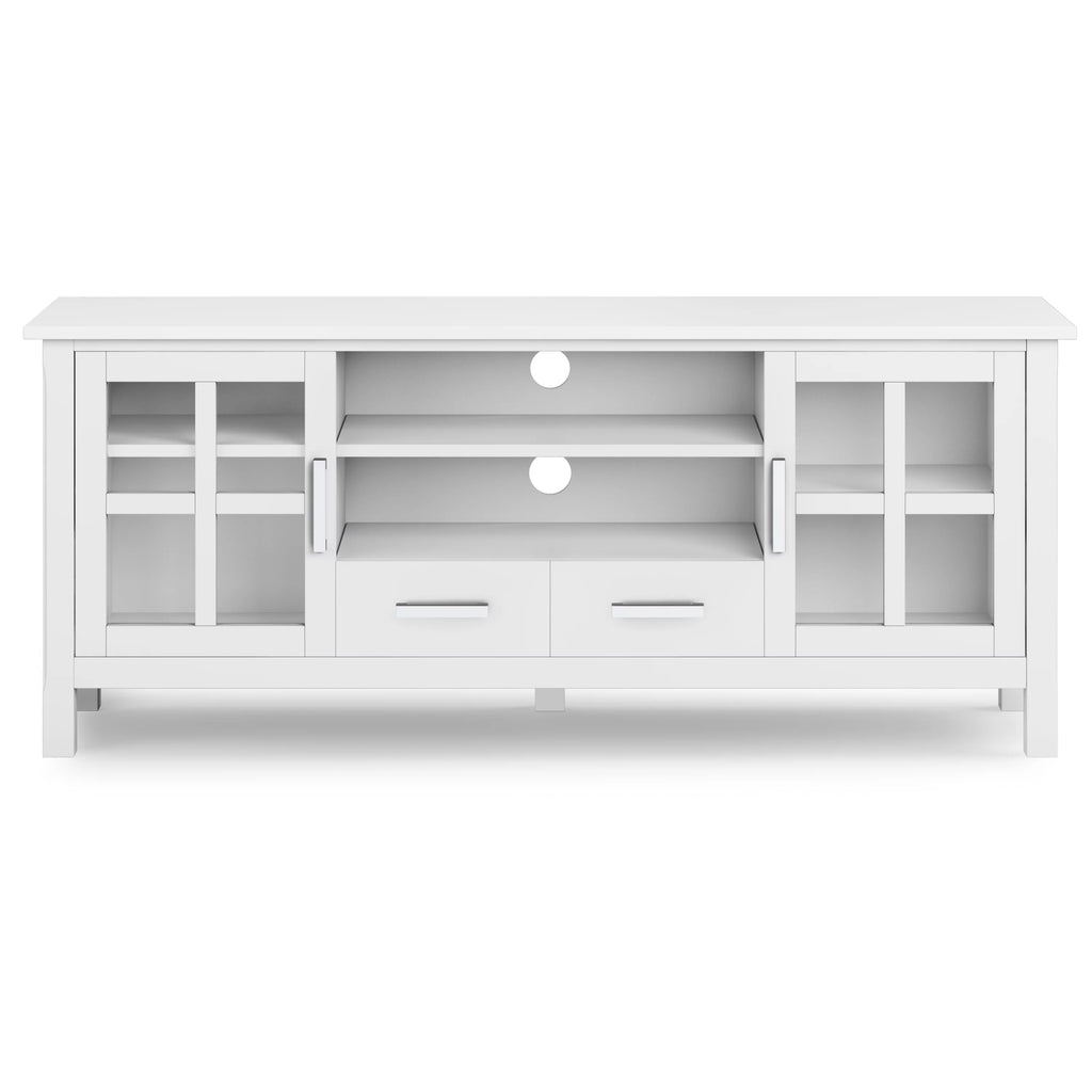 White Solid Wood 60 inch TV Media Stand X2277