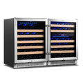 30 Wine and Beverage Refrigerator, Two 15 Coolers, 33 Bottles and 80 Cans Q903