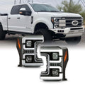 Fits 2017-2018 Ford F250 F350 F450 Superduty Black Projector Headlights B111
