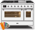 48 Dual Fuel Propane Gas Range with Chrome Trim V834871