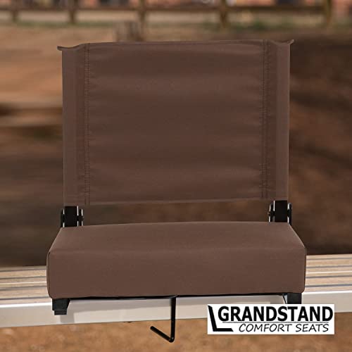 Portable Folding Padded Stadium Chair with Carrying Handle, Black B816797