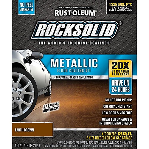 Metallic Garage Floor Coating Kit, 80 fl oz, Gunmetal Q79647
