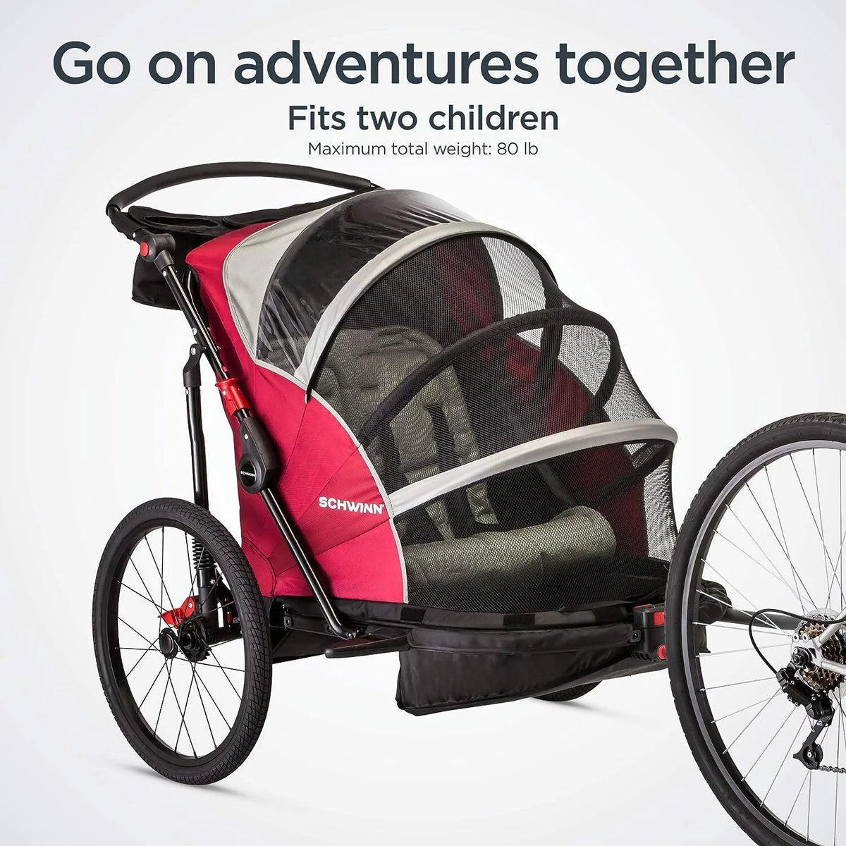 Red Black Child Bicycle Trailer C22365