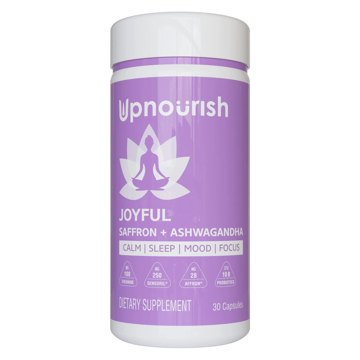 Organic Ashwagandha Saffron Supplements with Probiotics 30 Vegan Capsules M400025