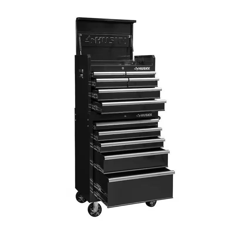11-Drawer Tool Chest and Top Tool Cabinet Combo in Black M96104
