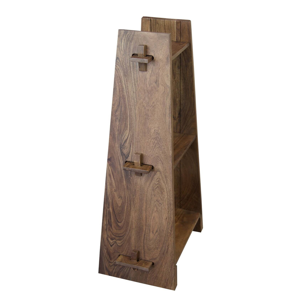 Acacia Wood 3-Tier A-Frame Bookcase G981990