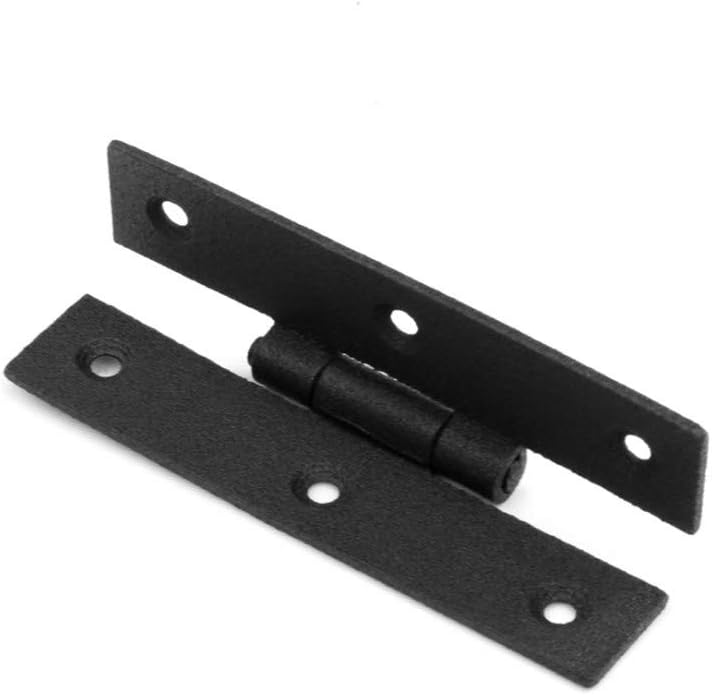 Black H Flush Hinge 3 Inches Wrought Iron Cabinet Door Hinges Pack Of 24 Y16065