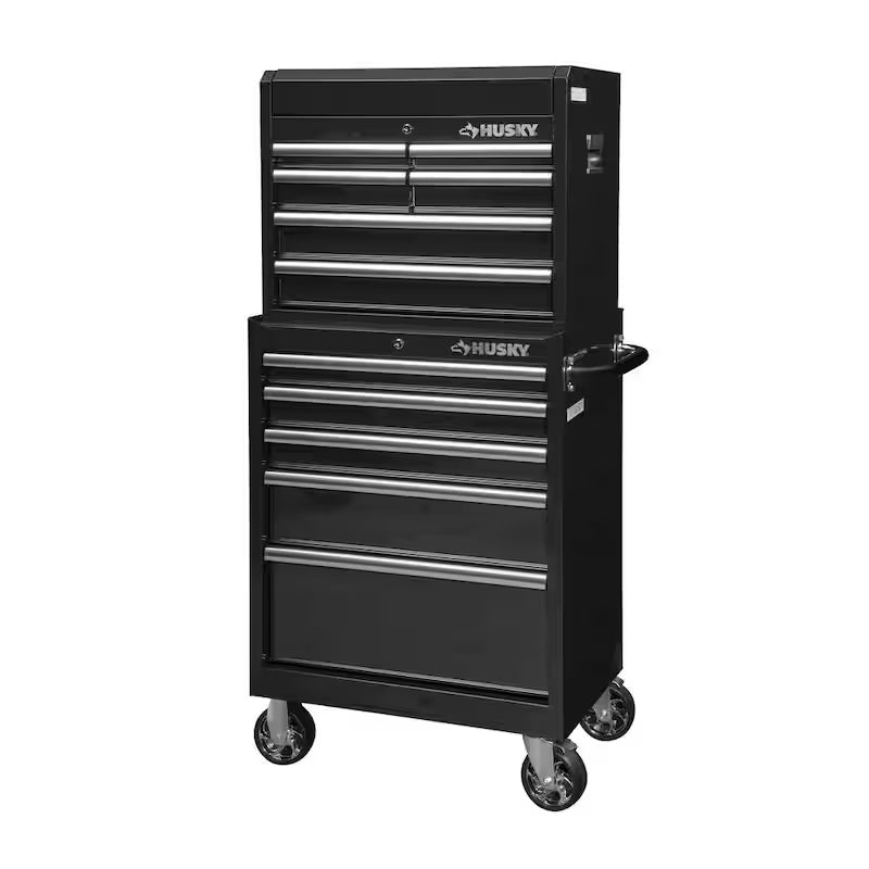 11-Drawer Tool Chest and Top Tool Cabinet Combo in Black M96104
