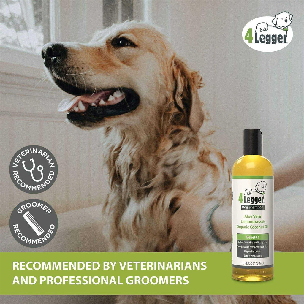 Certified Organic Hypoallergenic Dog Shampoo with Aloe and Lemongrass B58561