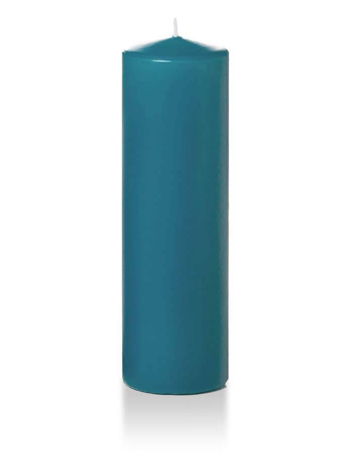 Turquoise Pillar Candles Set of 12 K2235