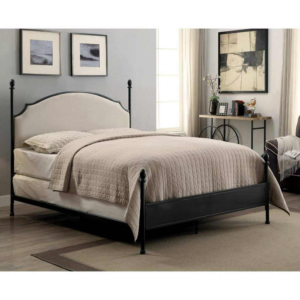 Queen Fabric and Metal Bed O361