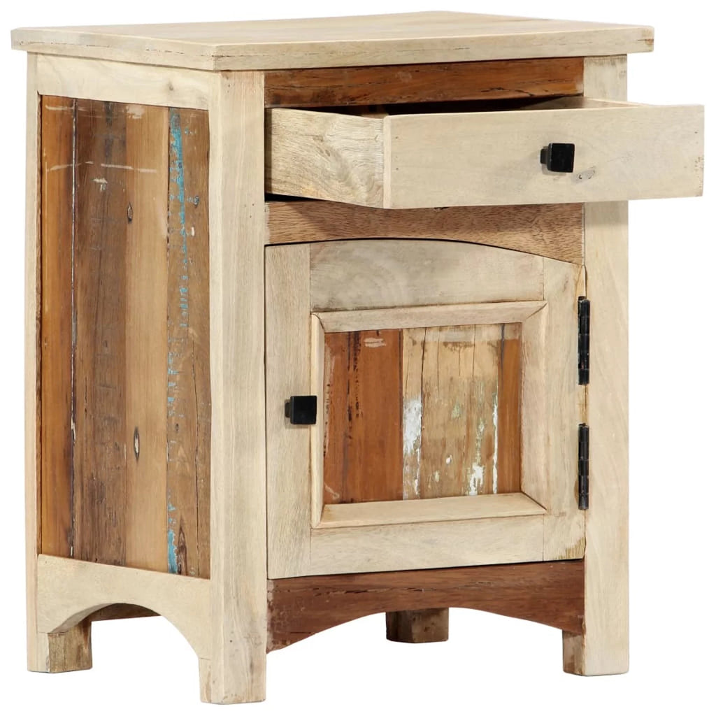 Bedside Cabinet Solid Reclaimed Wood U147327