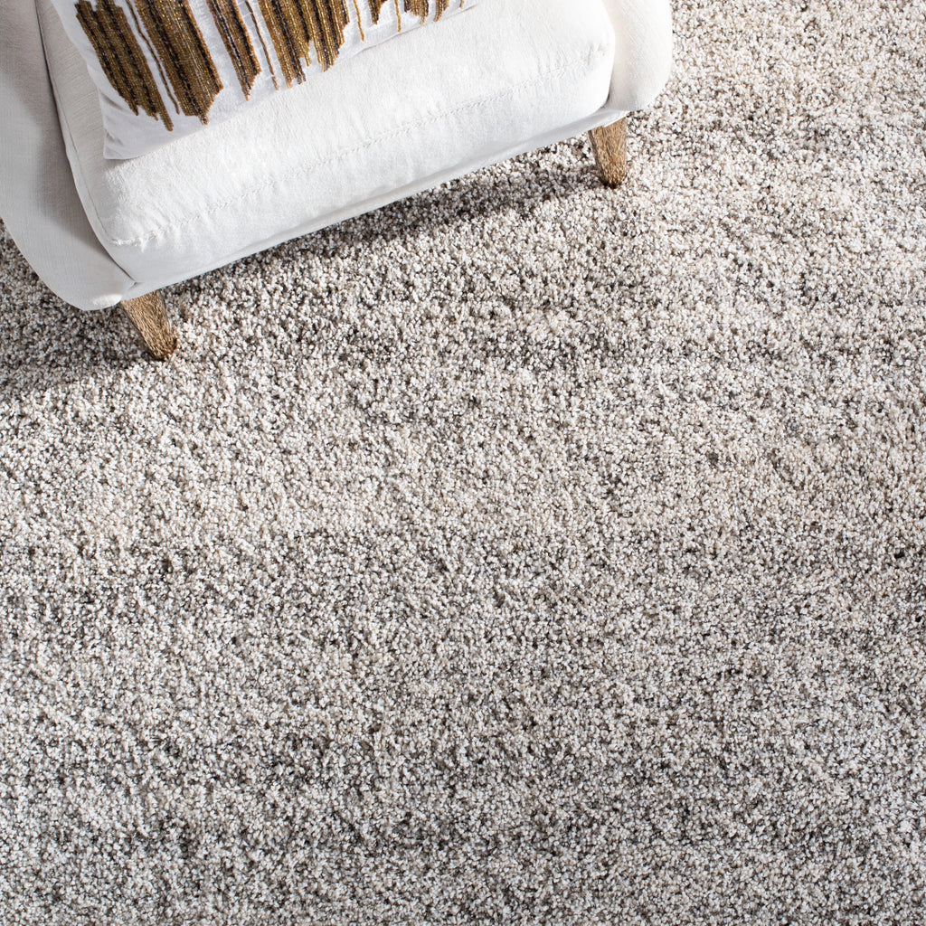Ivory Grey Striped Shag Area Rug 10' x 14' T356969