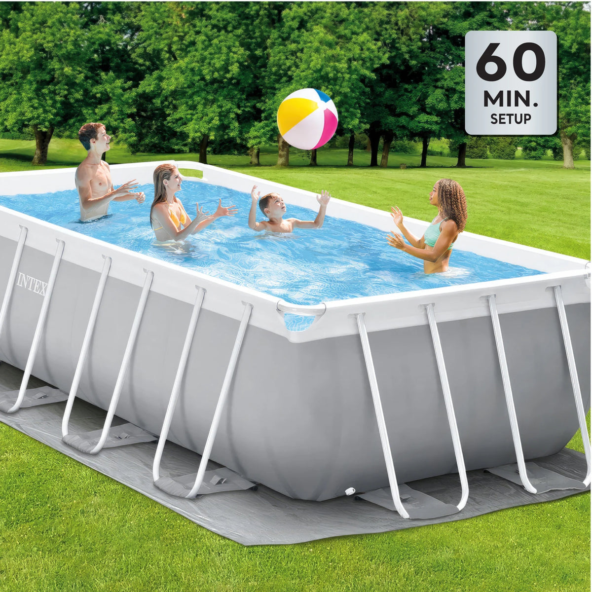 16Ft x 8Ft x 42In Rectangular Pool Set P3149