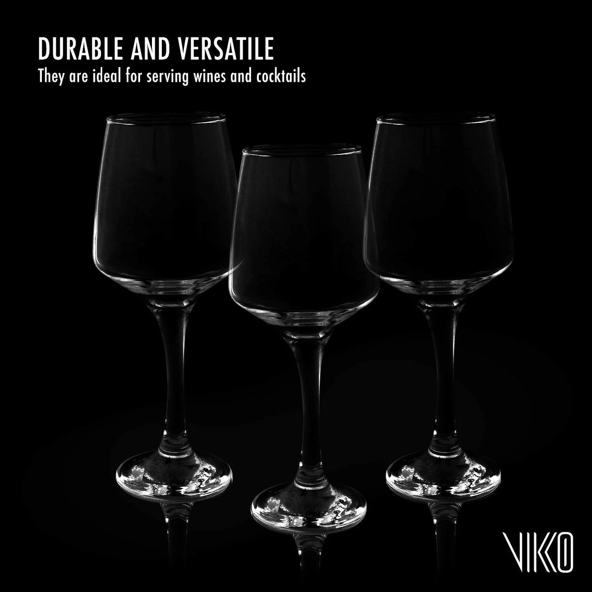 12.75 Ounce Clear Glass Wine Glasses Set of 6 Q6500
