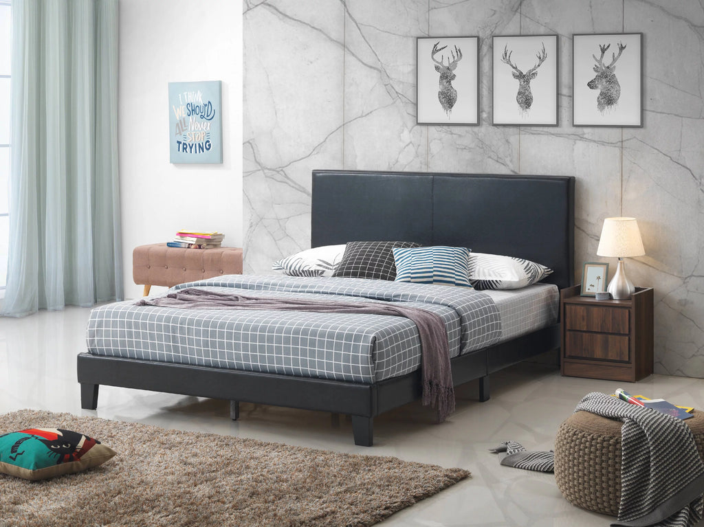 Black Queen Platform Bed L8248