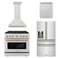 36 Gas Range, Range Hood, Refrigerator, Dishwasher S91159