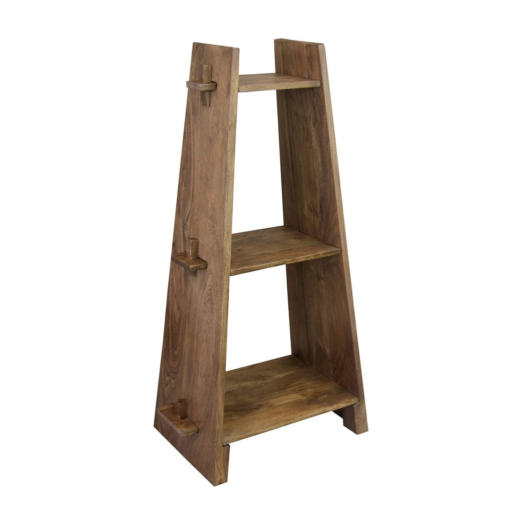 Acacia Wood 3-Tier A-Frame Bookcase G981990