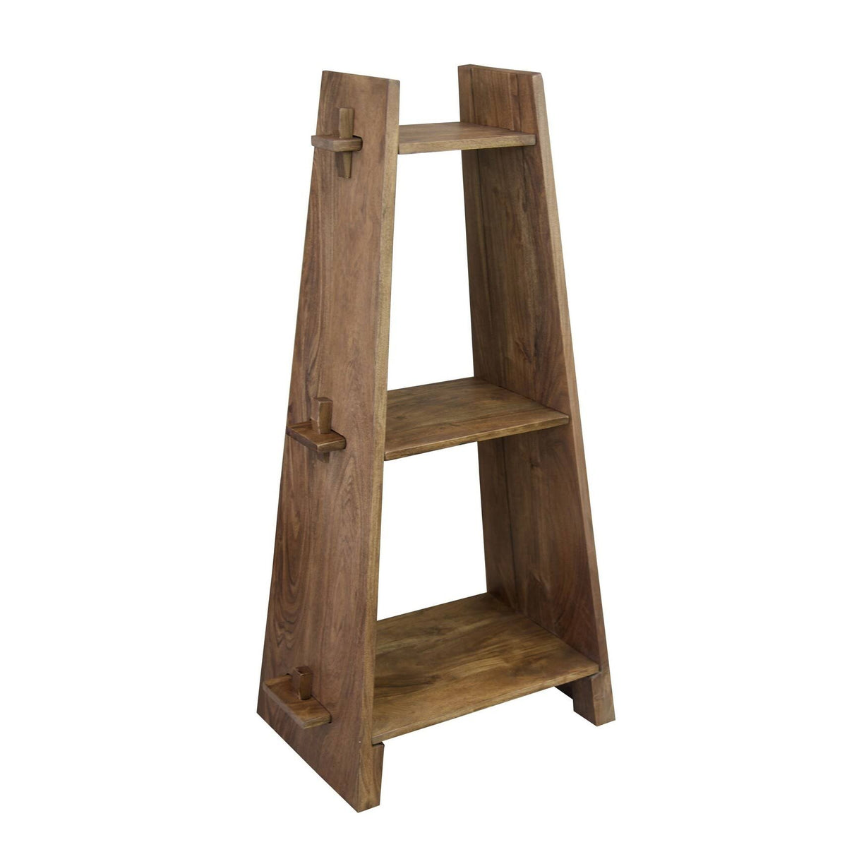 Acacia Wood 3-Tier A-Frame Bookcase G981990