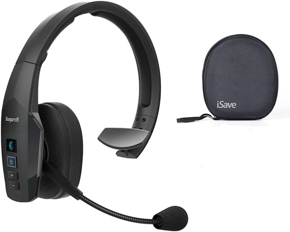 Noise Cancelling Wireless Bluetooth Headset with Carrying Case H15172
