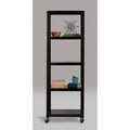 Black 5-Shelf Bookcase Cart P612