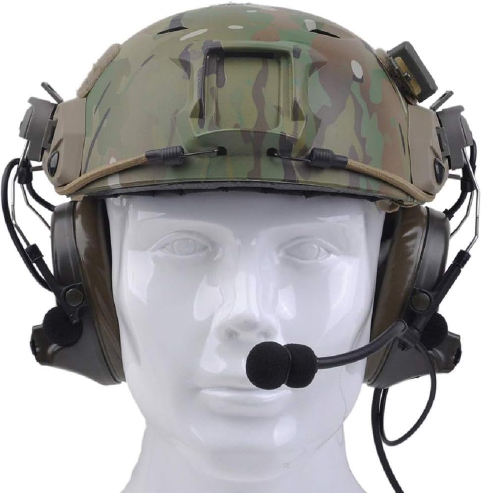 Tactical Headset with Rotatable Adapter and Push-to-Talk I461285
