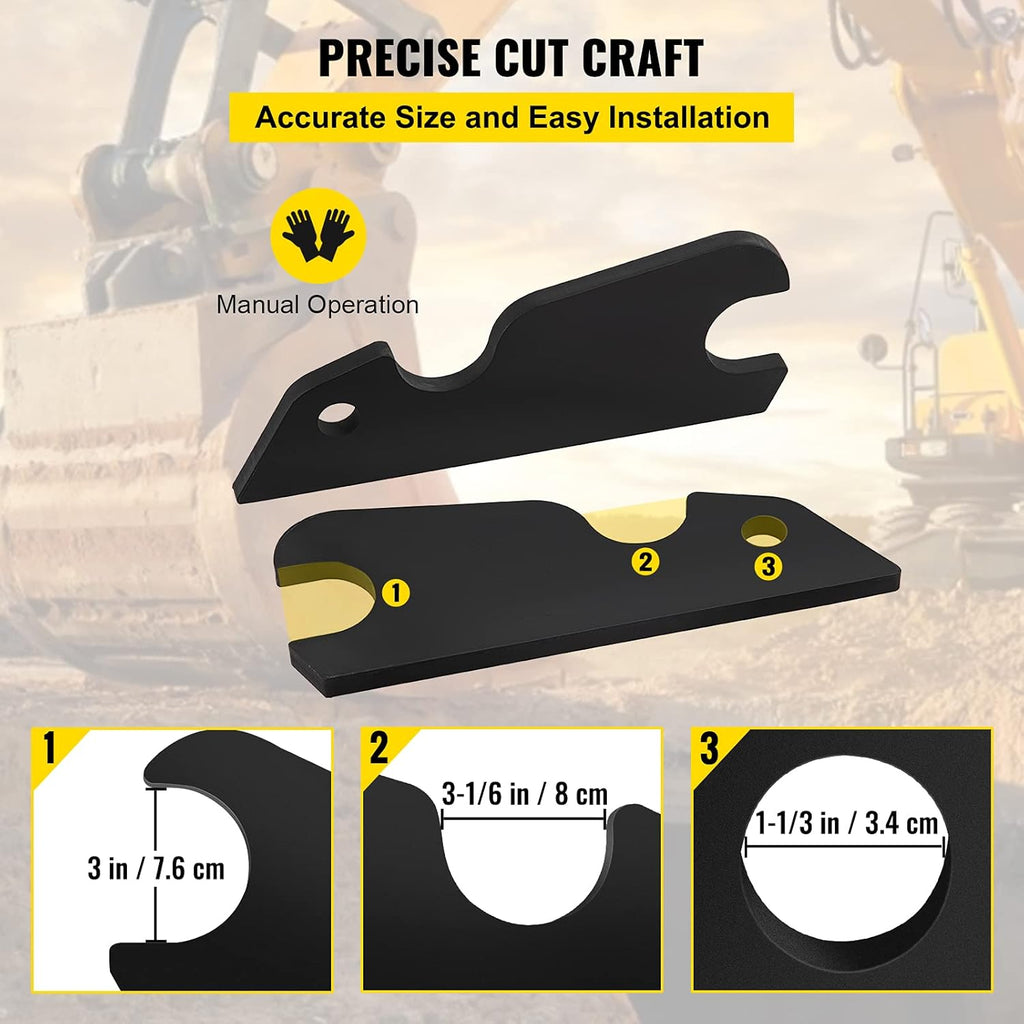 3/4 Thickness Steel Bucket Ears 2pcs I12516