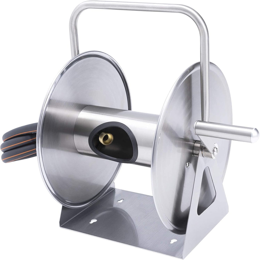 Stainless Steel Hose Reel 80-Feet 5/8 Hose Capacity I338