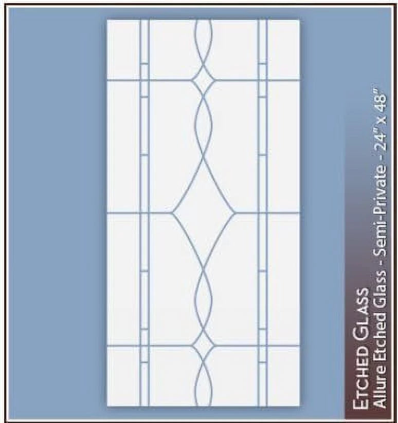 Etched Glass Semi-Private Window Film 24" W X 48" H W9100