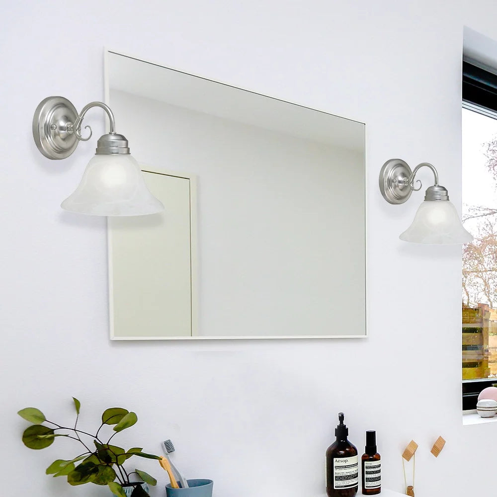 1-Light Alabaster Glass Wall Light S2703