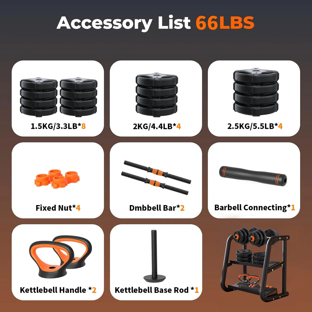 Adjustable Weight Dumbbell Set 4 in 1 S5641