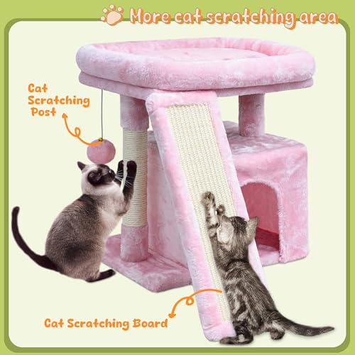 Light Grey Cat Tree with Scratching Post and Perch P953624