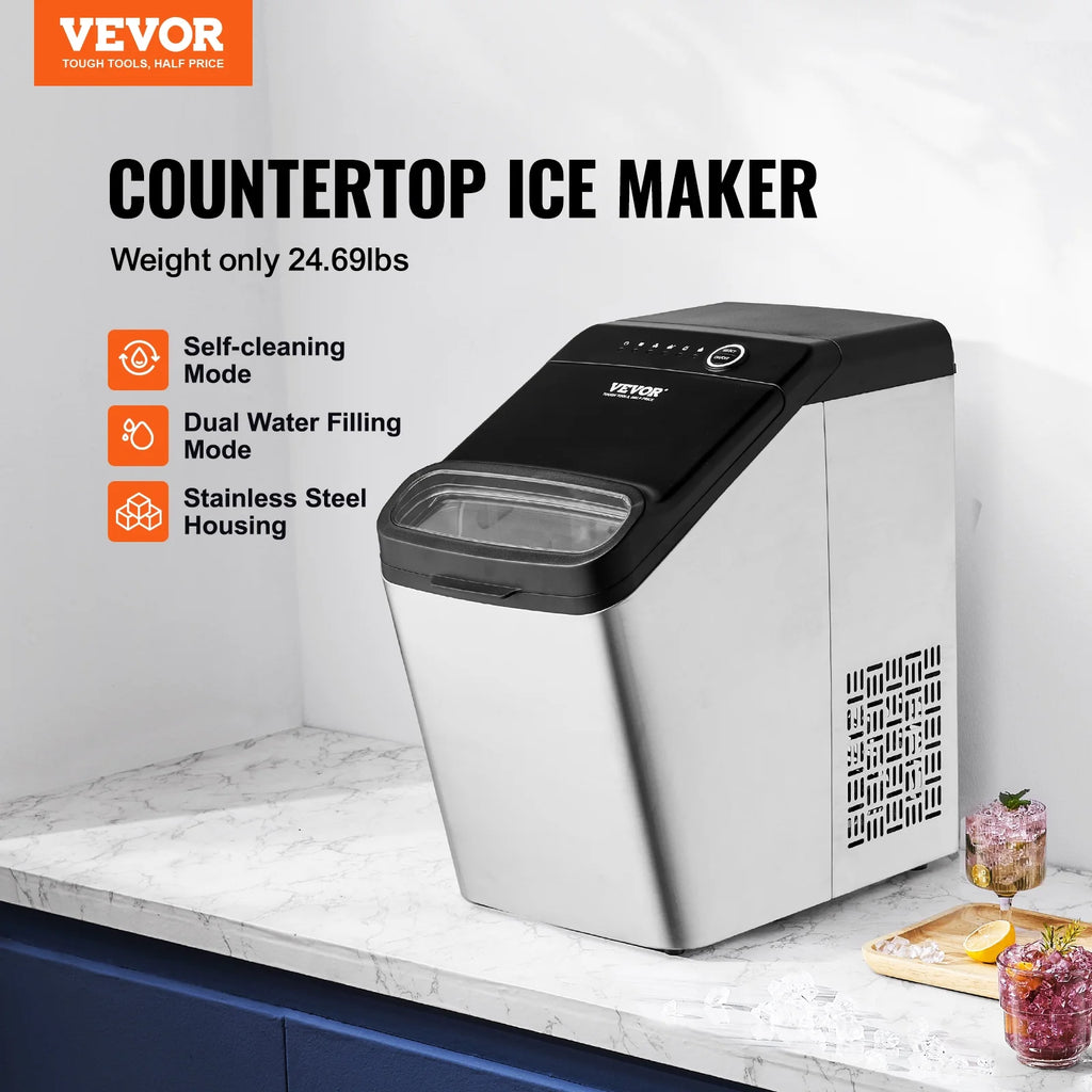 Portable Countertop Ice Maker 33lbs/24H with Scoop and Basket M30224