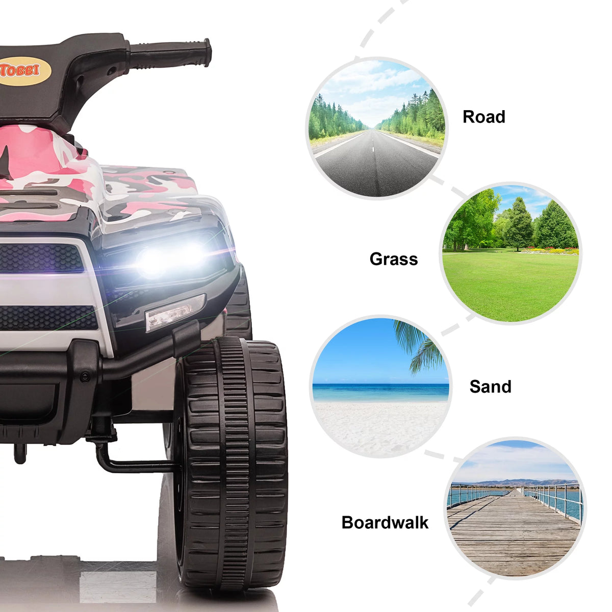 6V 4 Wheeler Electric Quad Car Ride on Toy P866225