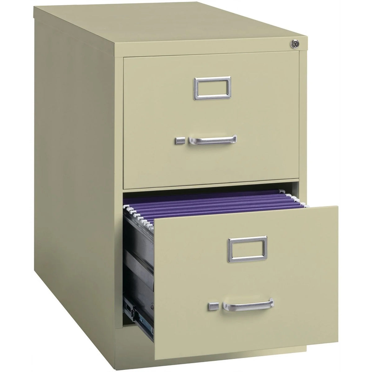 25" 2-Drawer Metal Legal Width Vertical File Cabinet in Beige P549