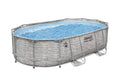 16 ft. x 10 ft. x 42 in. Oval Metal Frame Above Ground Pool Set B16978