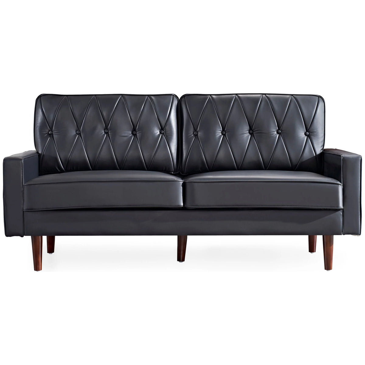 Faux Leather Cushion Back Sofa C8737