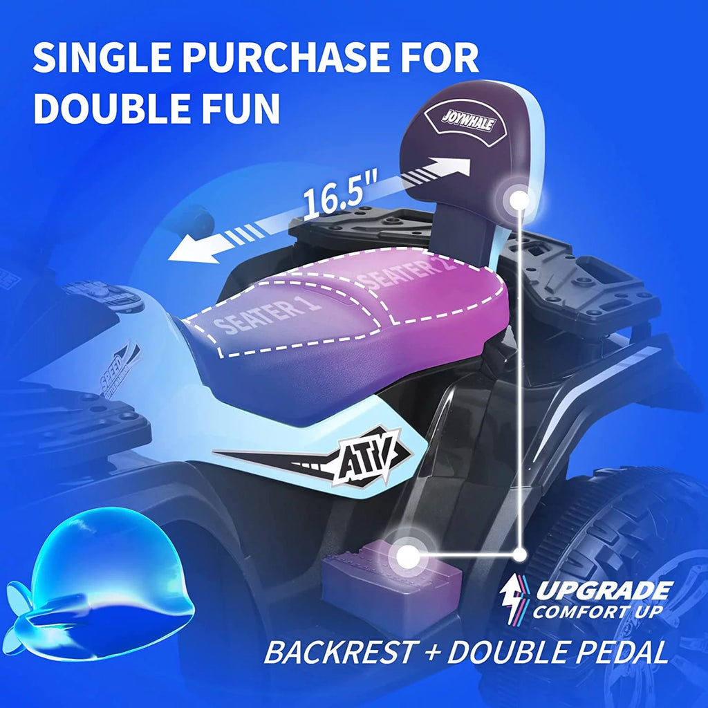 24V Kids Ride on ATV 4WD 2 Seater Quad 4-Wheeler Z7313